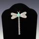 Native American Navajo Sterling Silver Turquoise Dragonfly Pin Lucille Platero