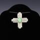 Native American Navajo Sterling Silver Turquoise Zia Pin/pendant Lucille Platero