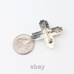 Native American Navajo Sterling Silver Turquoise Zia Pin/pendant Lucille Platero