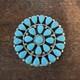Native American Navajo Turquoise Cluster Pendant Or Pin Brooches Handmade #c