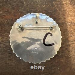 Native American Navajo Turquoise Cluster Pendant Or Pin Brooches Handmade #C