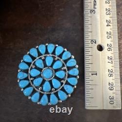Native American Navajo Turquoise Cluster Pendant Or Pin Brooches Handmade #C