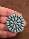 Native American Navajo Turquoise Cluster Pendant Or Pin Brooches Handmade #g