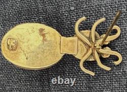 Native American Silver Bug Pin Turquois Cabochon Stamp Work Insect Not Signed
