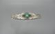 Native American Silver & Turquois Brooch Pin Signed Emma Lincoln 3-1/4