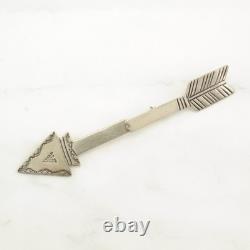 Native American Stamped Articulated Arrow Sterling Silver Brooch