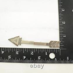 Native American Stamped Articulated Arrow Sterling Silver Brooch
