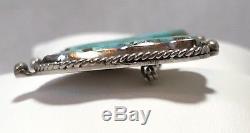 Native American Sterling Silver Blue Turquoise Butterfly Pin Brooch