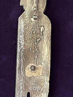 Native American Sterling Silver Cast Brooch Pendant Anthony LAVATO 42+ Grams