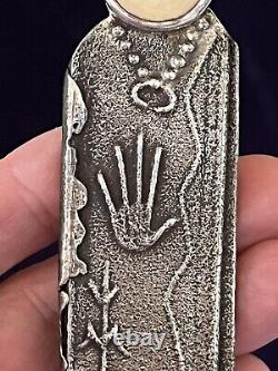 Native American Sterling Silver Cast Brooch Pendant Anthony LAVATO 42+ Grams