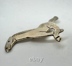Native American Sterling Silver Horse Brooch