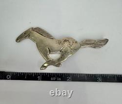 Native American Sterling Silver Horse Brooch