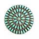 Native American Sterling Silver Navajo Handmade Green Turquoise Pin /pendant