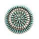 Native American Sterling Silver Navajo Handmade Turquoise Pin / Pendant