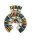 Native American Sterling Silver Navajo Najah Multicolored Pin / Pendant