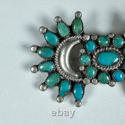 Native American Sterling Silver Petite Point Brooch 15.78g