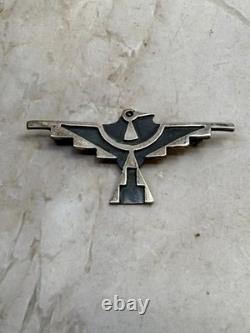 Native American Sterling Silver Thunderbird Pin/Brooch Signed 2 x 1 Inch 4.8 G
