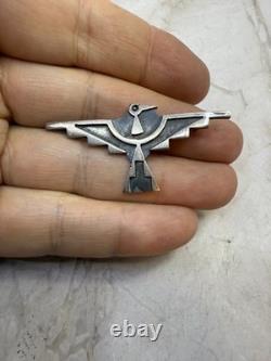 Native American Sterling Silver Thunderbird Pin/Brooch Signed 2 x 1 Inch 4.8 G