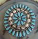 Native American Sterling Silver Turquoise Brooch Pin
