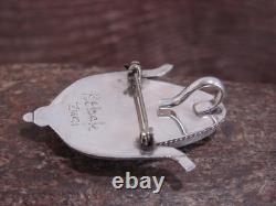 Native American Sterling Silver & Turquoise Corn Maize Pin & Pendant Etsate