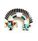Native American Sterling Silver Zuni Rainbow Multicolored Pin / Pendant