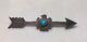 Native American Thunderbird And Arrow With Turquoise Brooch/ Pin! (inv13)