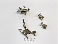 Native American Tie Pin, Cuff Link and Pin Lot