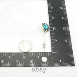 Native American Turquoise Sterling Silver Brooch Pin