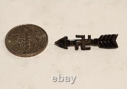 Native American Vintage Pin Whirling Log & Arrow, Sterling Silver