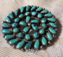 Native American Vintage Turquoise Very Old Pin Silver
