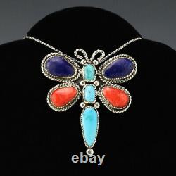 Native American Zuni Dragonfly Pendant/pin By Diane Lonjose