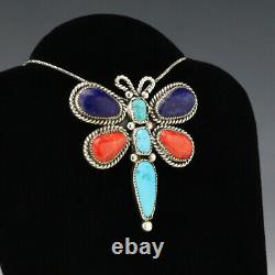 Native American Zuni Dragonfly Pendant/pin By Diane Lonjose