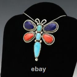 Native American Zuni Dragonfly Pendant/pin By Diane Lonjose