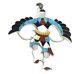Native American Zuni Handmade Eagles Dancer Multicolored Pin Pendant