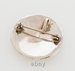 Native American Zuni Handmade Sterling Silver with Inlay Pin/Pendant