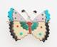 Native American Zuni Handmade Sterling With Inlay Butterfly Pin/pendant