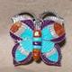 Native American Zuni Handmade Sterling With Inlay Butterfly Pin/pendant Signed