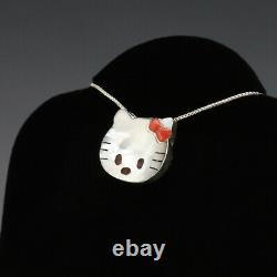 Native American Zuni Hello Kitty Pin/pendant By Paula Leekity