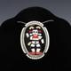 Native American Zuni Inlay Koshare Pin/pendant By Beverly Etsate