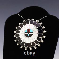 Native American Zuni Inlay Sun Face Pin By April Unkestine