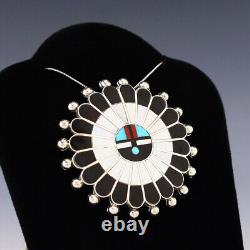 Native American Zuni Inlay Sun Face Pin By April Unkestine