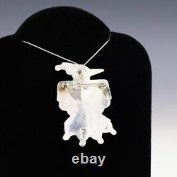 Native American Zuni Inlay Thunderbird Pin/pendant By Fabian Cellicion