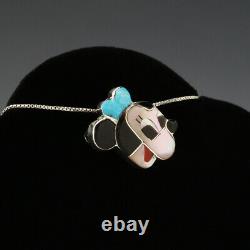 Native American Zuni Minnie Mouse Pin/pendant By Paula Leekity