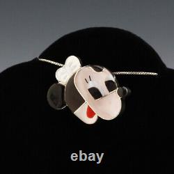 Native American Zuni Minnie Mouse Pin/pendant By Paula Leekity