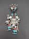 Native American Zuni Silver 925 Lynette Laiwakete Pin/pendant Turquoise Vintage