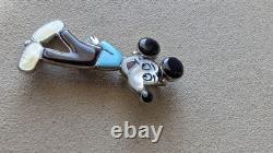 Native American Zuni Silver Disney Mickey Mouse Inlay Zuni-Toon Pendant & Brooch