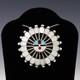 Native American Zuni Silver & Inlay Sun Face Pin/pendant By April Unkestine