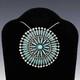 Native American Zuni Silver & Turquoise Pin/pendant By Lance & Cordelia Waatsa