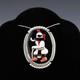 Native American Zuni Sterling Silver Inlay Kachina Pin/pendant By Beverly Etsate