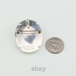 Native American Zuni Sterling Silver Inlay Kachina Pin/pendant By Beverly Etsate